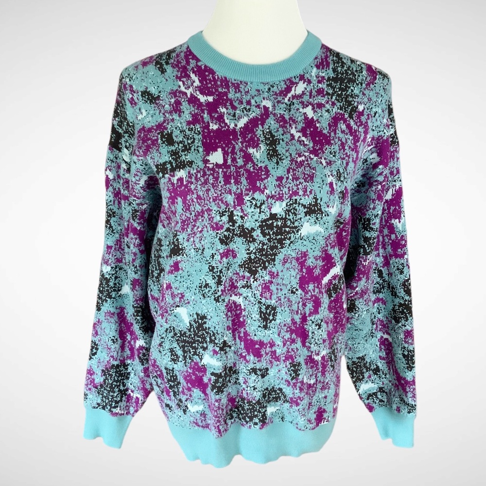 ZARA Paint Spattered Pullover Long-SleeveSweatshirt
